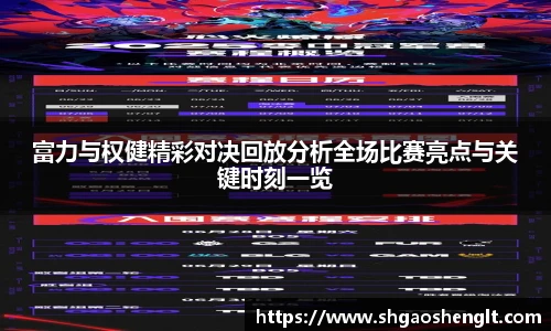 富力与权健精彩对决回放分析全场比赛亮点与关键时刻一览
